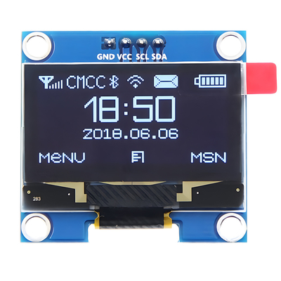 1.3-inch 128x64 Dot Matrix OLED 4-Pin IIC I2C Interface SH1106 Driver IC Opções de fonte Branco/Azul