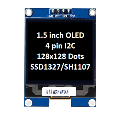 1.5 polegadas OLED Display Panel Module Unit 128x128 Pixels 4 Pins Interface I2C Com Controlador de Display LED