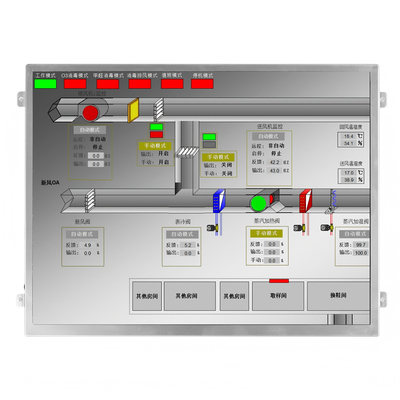 Alto brilho 10,4 polegadas IPS TFT LCD Display 800 Nits 1024x768 Resolução LVDS Interface