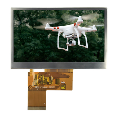 4.3 polegadas Alto brilho 1000nits TFT LCD Modulo 480x272 Resolução e touch screen opcional