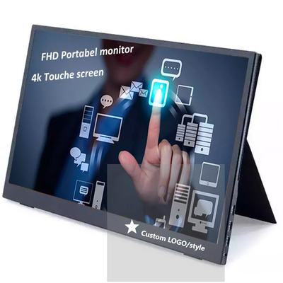 13Monitor portátil de tela sensível ao toque de.3 polegadas, monitor portátil de jogos USB C com suporte de desktop para computador portátil