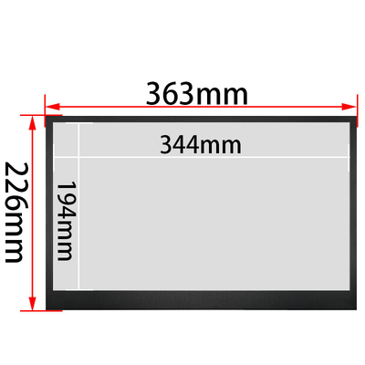 Tela sensível ao toque de metal de 15,6 polegadas - Painel IPS Full HD 1920×1080, toque capacitivo de 10 pontos, durabilidade de nível industrial