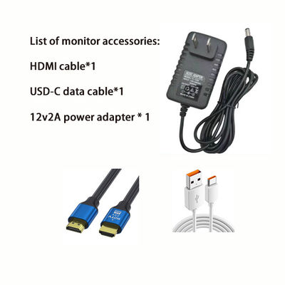 10.1-inch 1920×1200 HD Touch Monitor. 10 pontos de toque, caixa de plástico e multi-interface (DC12V / VGA / HDMI / AV / USB / BNC)