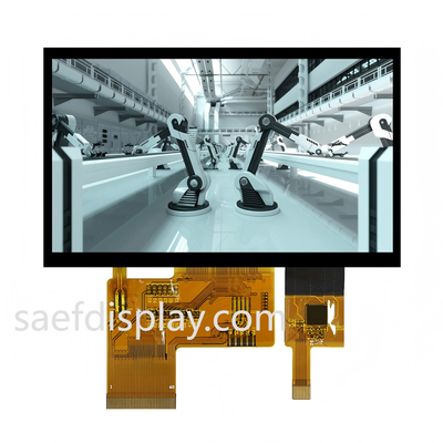 4.3" 1000 nit IPS TFT LCD. 480×272 RGB. Toque Capacitivo. RGB 24 bits paralelo. -30°C a +80°C (EUA/Alemanha).