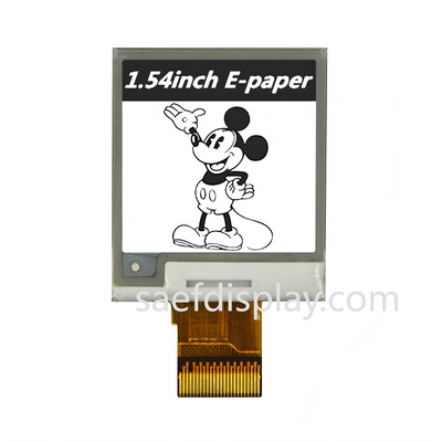Tela E-ink de 1,54" | 200×200 P/B | Interface SPI | Consumo ultrabaixo | Temperatura industrial.