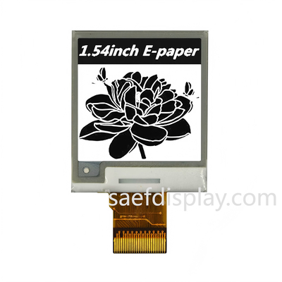 Tela E-ink de 1,54" | 200×200 P/B | Interface SPI | Consumo ultrabaixo | Temperatura industrial.