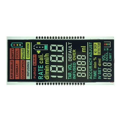 Mini 7 pinos do VA TN 36 do módulo da exposição do LCD do segmento para o dígito Front Glass Display do tempo