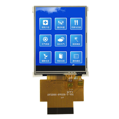2.2 polegadas ILI9225G SPI &amp; RGB Touch TFT LCD Screen,2.2&quot; QCIF TFT LCD Display Module com painel de toque resistivo