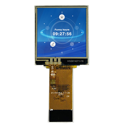 Ecrã LCD quadrado de 128x128 1,44 polegadas TFT LCD 8 bits MPU Interface Plugging Tipo de conexão