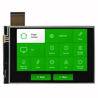 480x800 exposição IPS do módulo de TFT LCD de 4 polegadas com toque da relação RTP do RGB
