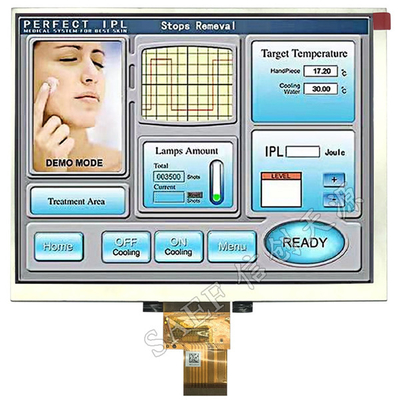 8 polegadas TFT LCD Display Module IPS ângulo de visão completo 1024x768 com LVDS Interface