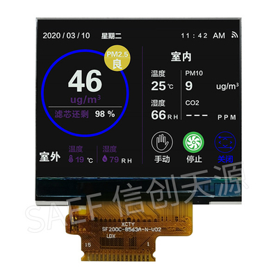 Exposição de Saef QVGA TFT LCD 2 polegadas com relação de SPI do motorista de ILI9342C
