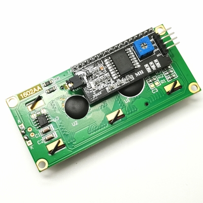 O caráter LCD da relação 16x2 de I2C indica o número de pinos 5V 4 azul