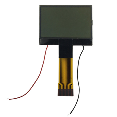 Exposição gráfica 128x64 da RODA DENTEADA STN LCD com cor verde amarela do fundo