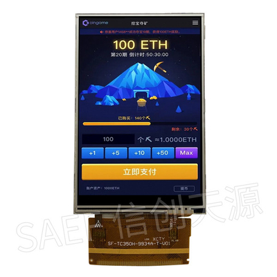 Tipo de 16 TN do retrato da exposição 320x480 dos bocados 3.2V TFT LCD com o luminoso branco do diodo emissor de luz