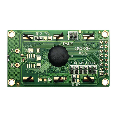 O módulo do LCD do caráter de VATN 8x2 indica os pontos 5×8 com exposição alfanumérica do cursor
