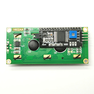 O caráter LCD da relação 16x2 de I2C indica o número de pinos 5V 4 azul