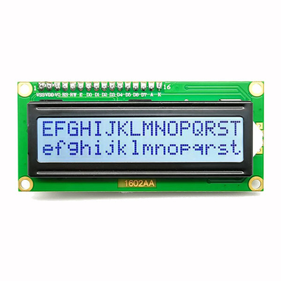 O caráter LCD da relação 16x2 de I2C indica o número de pinos 5V 4 azul