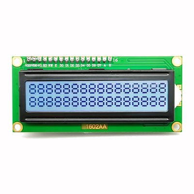 O caráter LCD da relação 16x2 de I2C indica o número de pinos 5V 4 azul