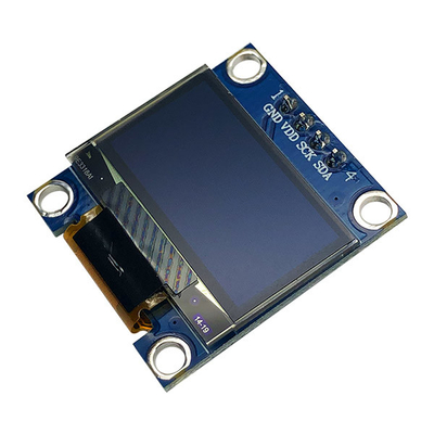 0Display OLED de 96 polegadas com placa de PCB de controle I2C de 4 pines Branco/Azul/Amarela-Azul