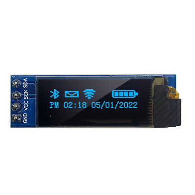 módulo da exposição de 3V 5V 128x32 OLED pinos de 0,91 polegadas 4 com SSD1306 o motorista IC
