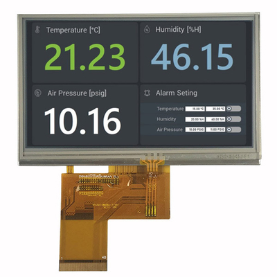 TFT LCD Display 4,3 polegadas com toque resistivo 480x272 ST7282T2 40 Pin Interface RGB