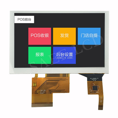 5 polegadas PCAP TFT Display 800*480 RGB Interface With Capacitive Touch Panel para tela de controle de automação