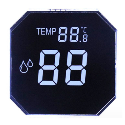 Ecrã LCD de Segmento Redondo Taça de Água Octagonal VA Ecrã LCD de Sete Segmentos para Temperatura e Umidade
