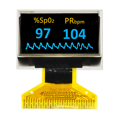 0.96 polegadas 128x64 pontos Branco e Azul Dual cores 30 pin OLED Display interno DC / DC Interior