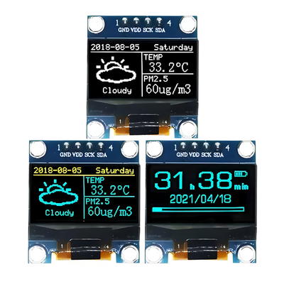 0.96 polegadas 128x64 Dot Matrix OLED Display Module 4-Pin Interface I2C