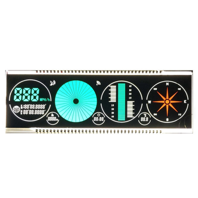 Painel LCD monocromático VATN do luminoso azul branco com impressão de seda vermelha verde